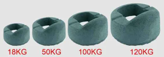 Les quatre modèles Atalus : 18, 50, 100 et 120 kg