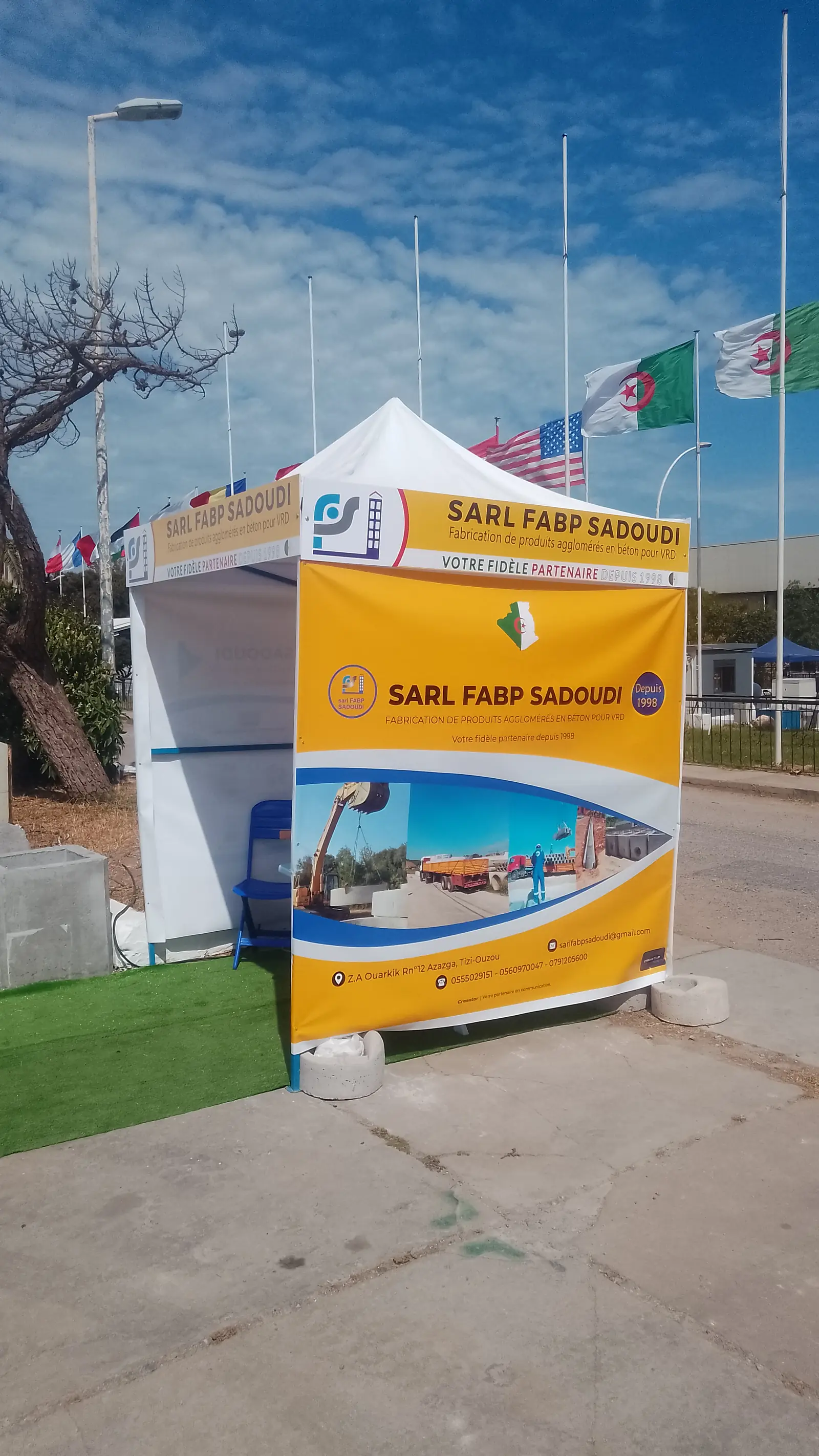 Stand FABP Sadoudi sous chapiteau