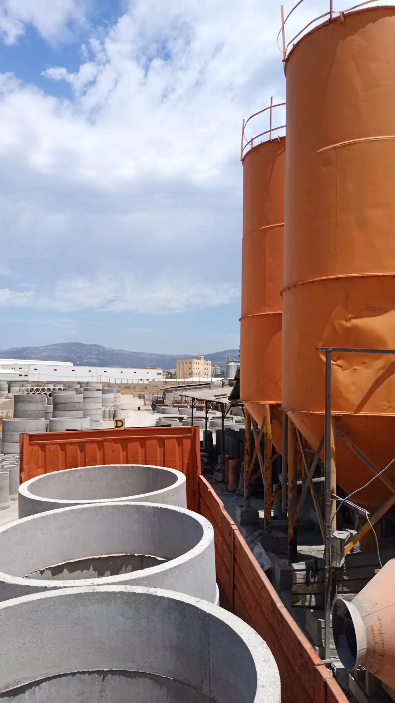 Silos du site de production